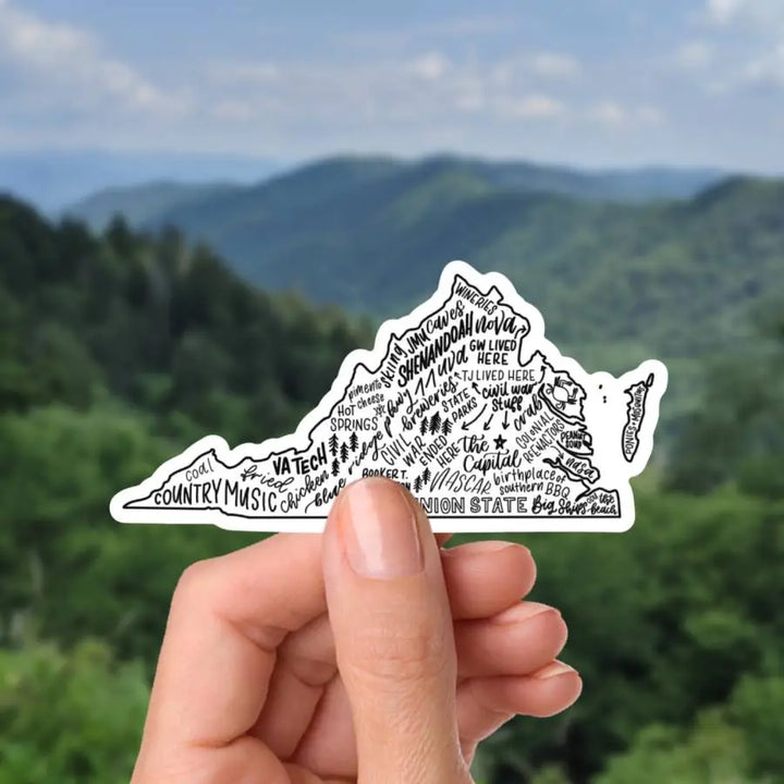 Virginia State Map Sticker