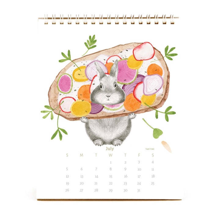 Hare at the Cafe Bunny Calendar 2026