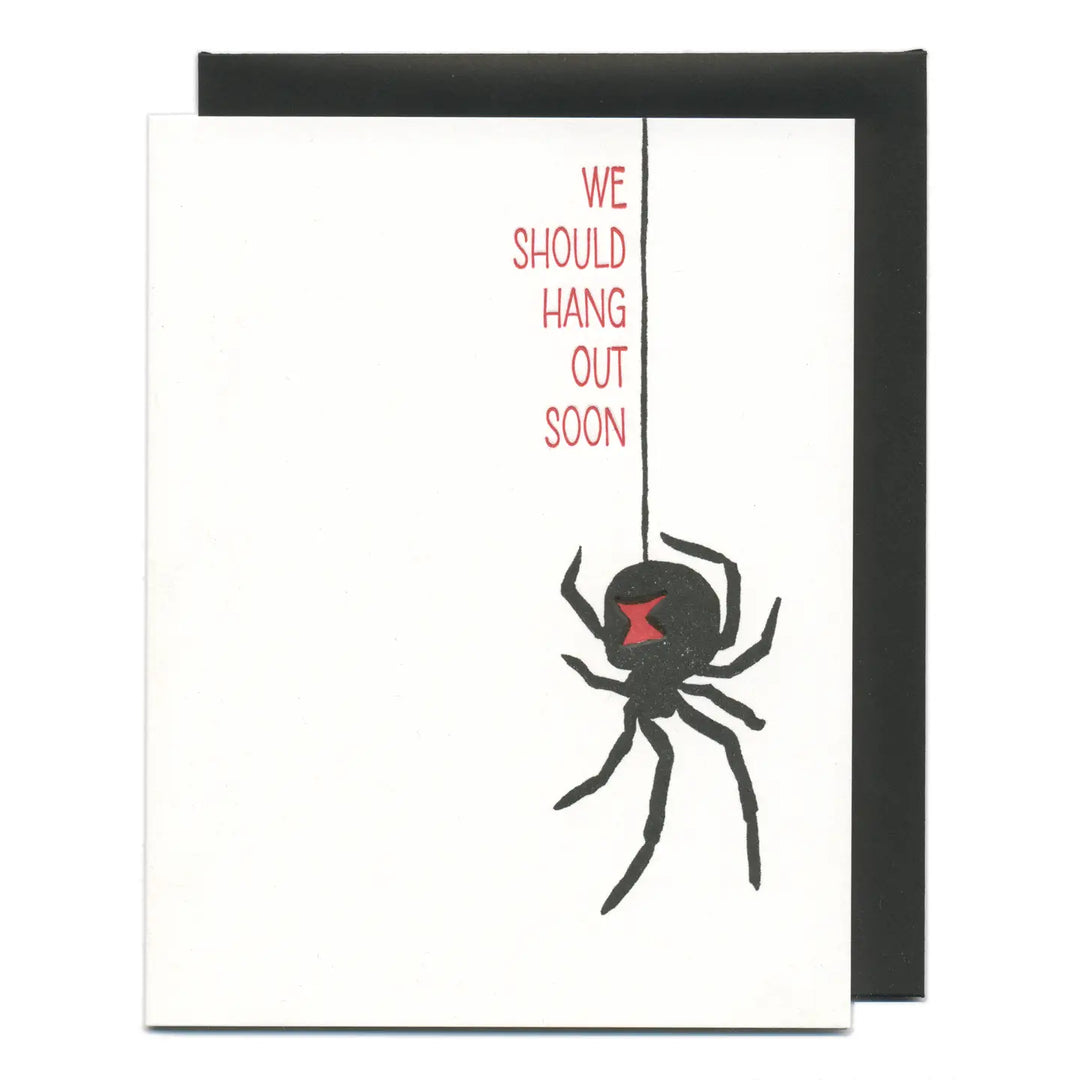 Hanging Spider Letterpress Card