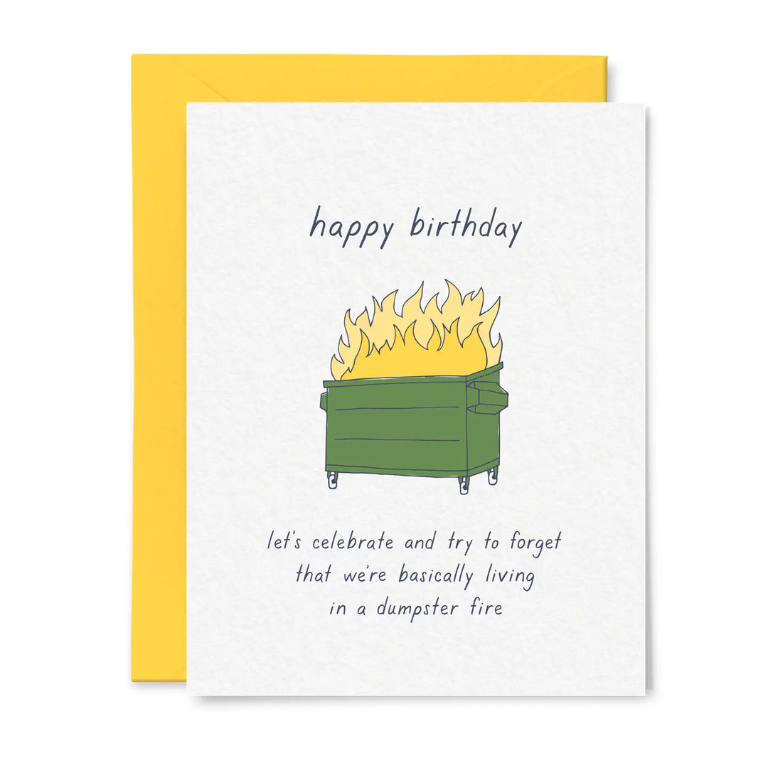 Dumpster Fire Birthday Card