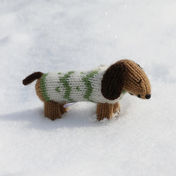 Dachshund in Holiday Sweater Ornament
