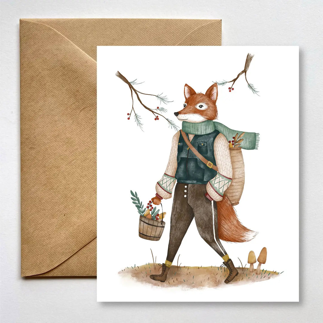 Foraging Fox Card