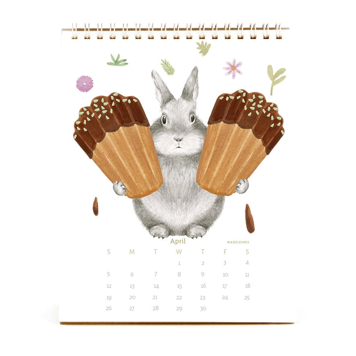 Hare at the Cafe Bunny Calendar 2026