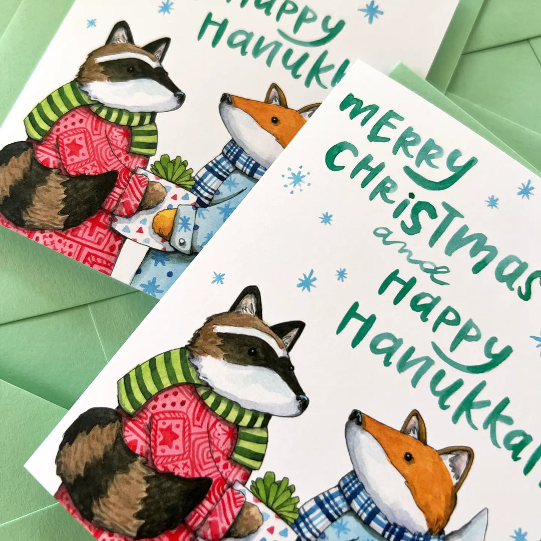 Merry Christmas Happy Hanukkah Interfaith Card
