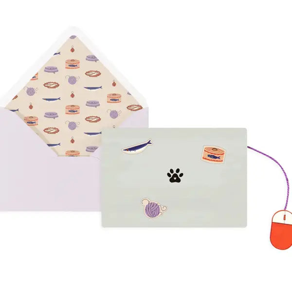Laptop Cat Birthday Pop-Up Card
