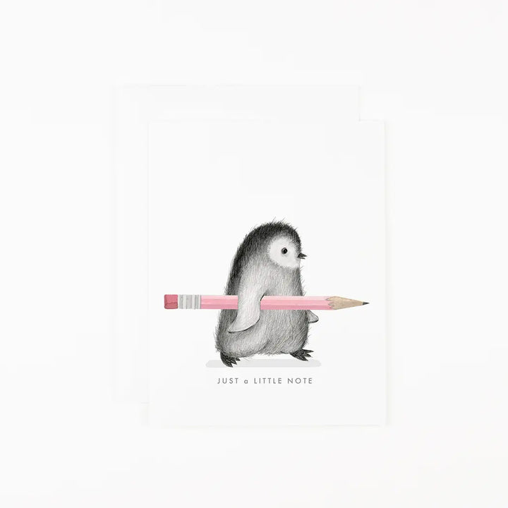 Penguin with Pencil Card