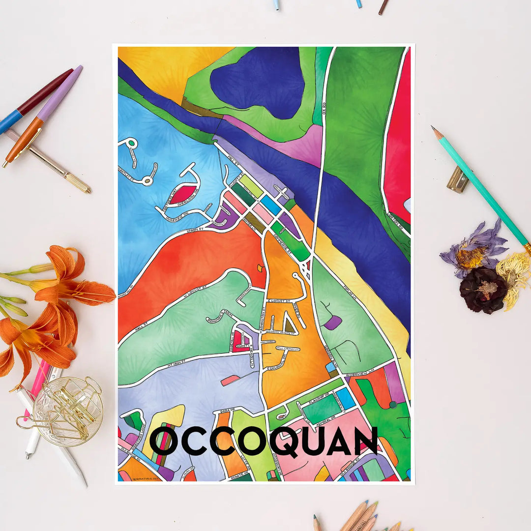 Occoquan Map Art Print