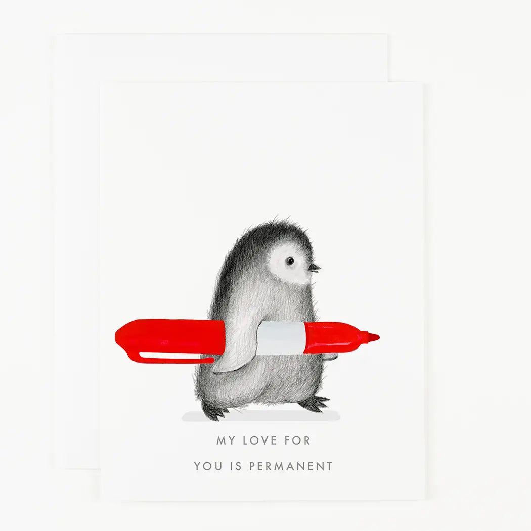 Permanent Love Penguin Card