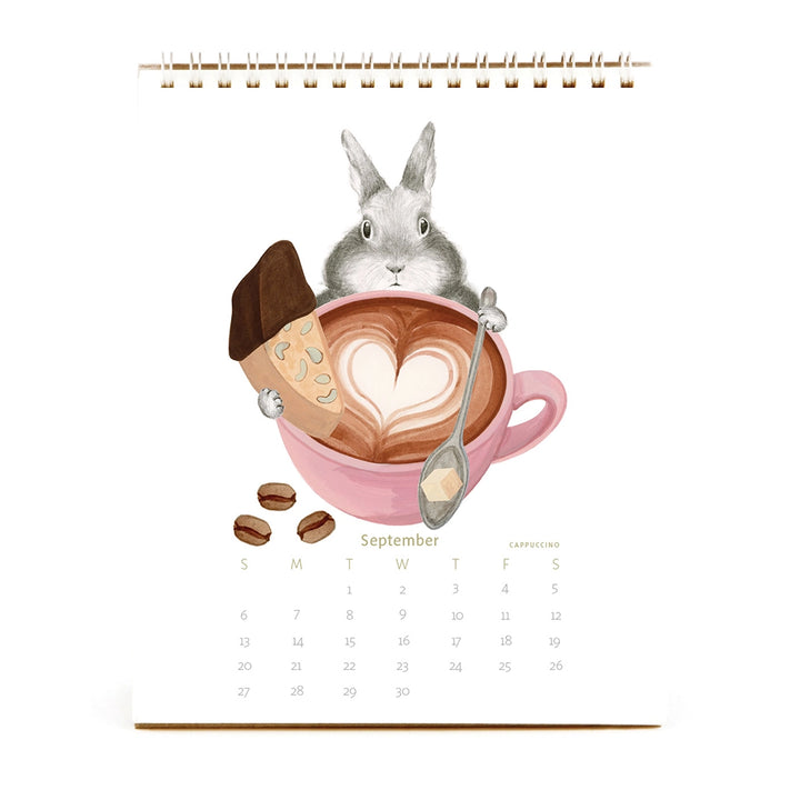 Hare at the Cafe Bunny Calendar 2026