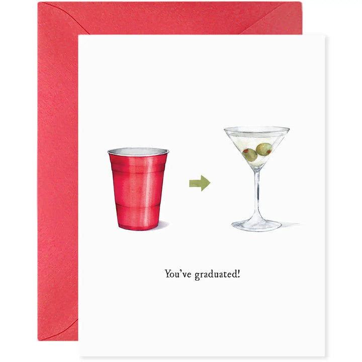 You've Graduated Martini Card