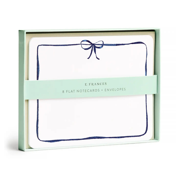Navy Bow Flat Notes (Set of 8)