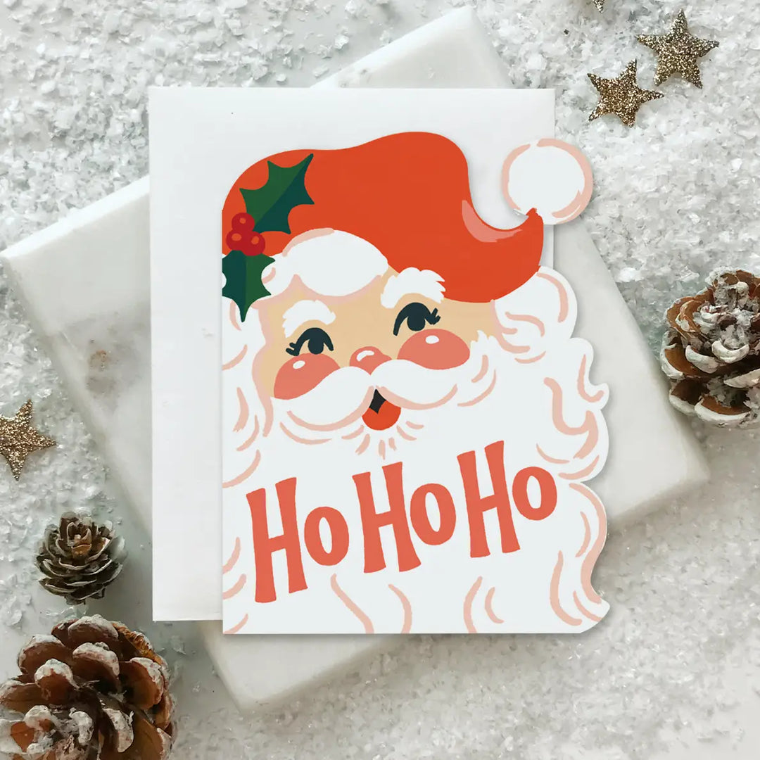 Ho Ho Ho Santa Die Cut Card
