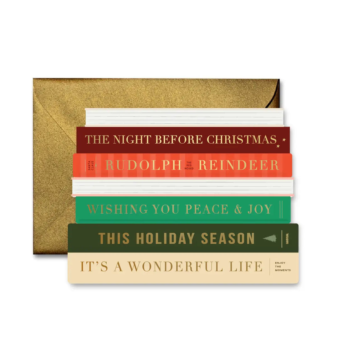 Holiday Books Die-Cut Card