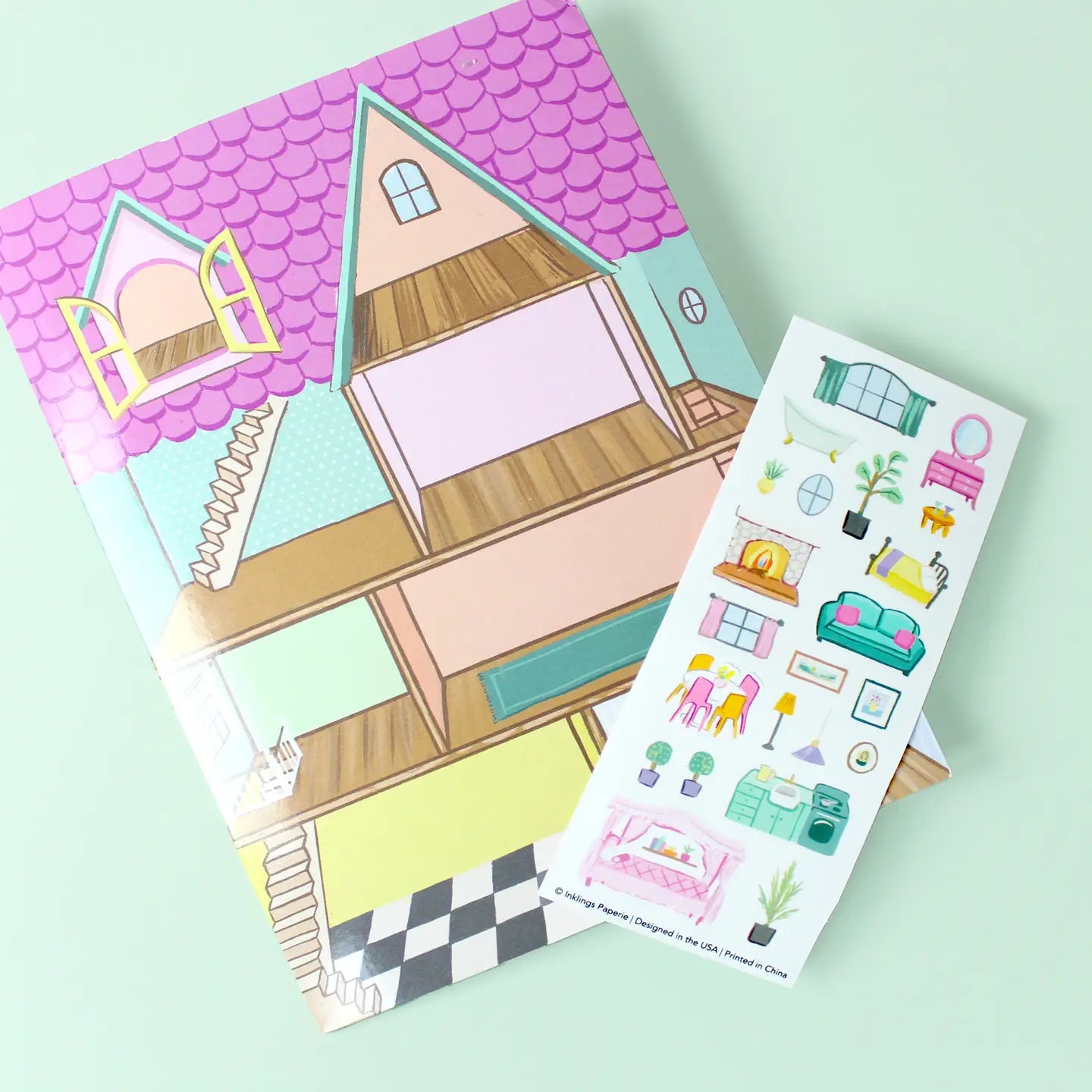 Sticker Scene Card - Dollhouse