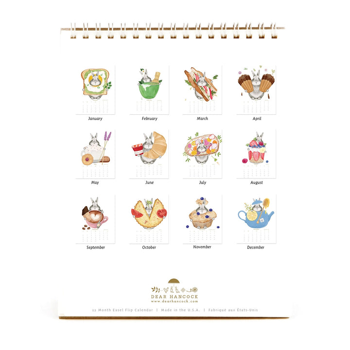 Hare at the Cafe Bunny Calendar 2026