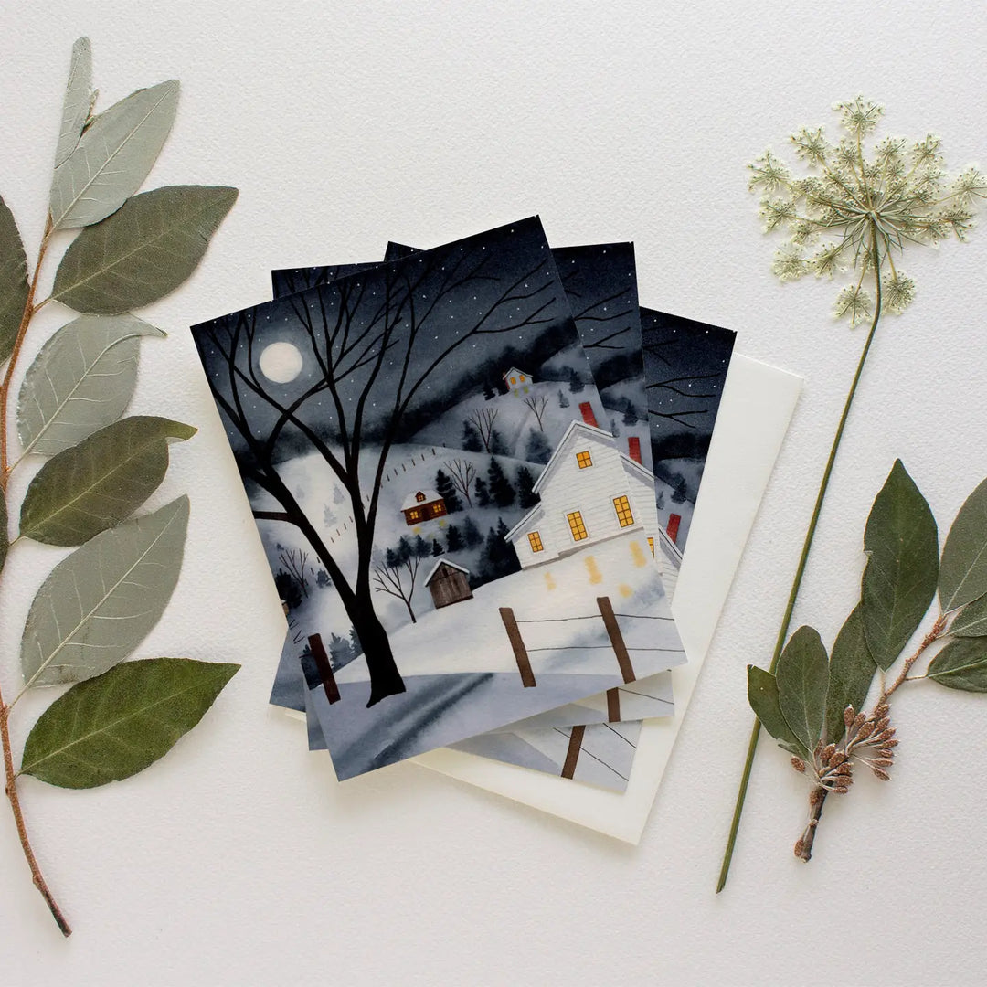 Winter Night Cards (Set of 8)