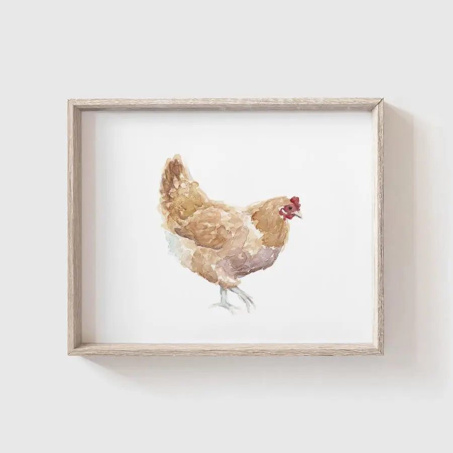 Yellow Chicken Art Print