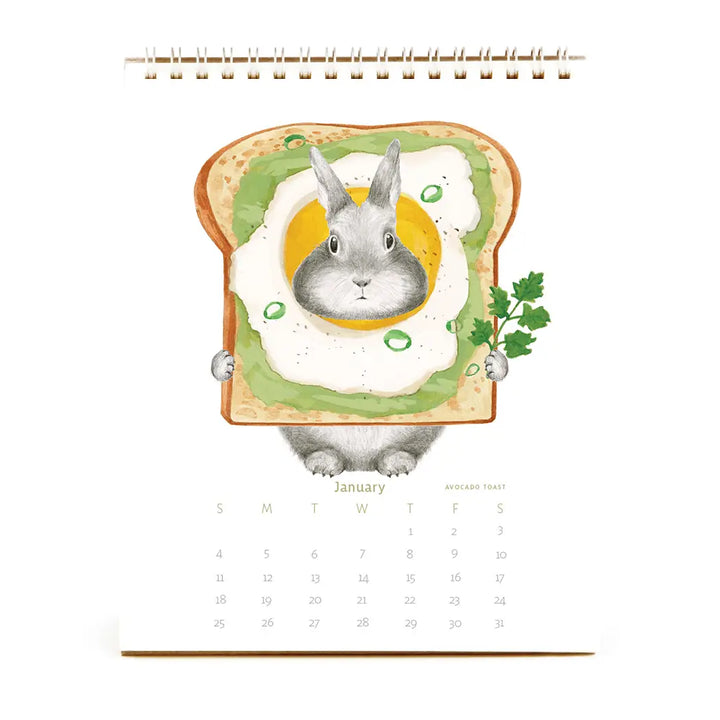 Hare at the Cafe Bunny Calendar 2026