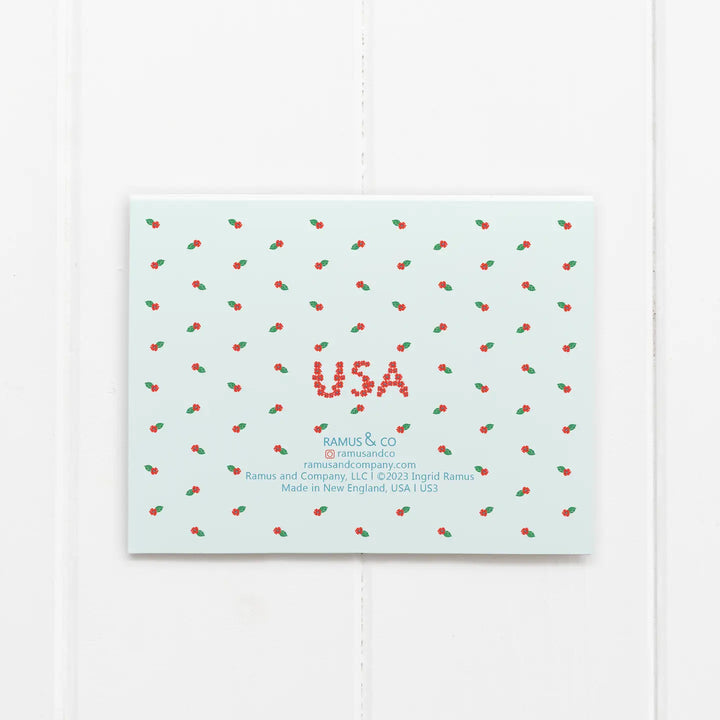 USA Floral Flag Card