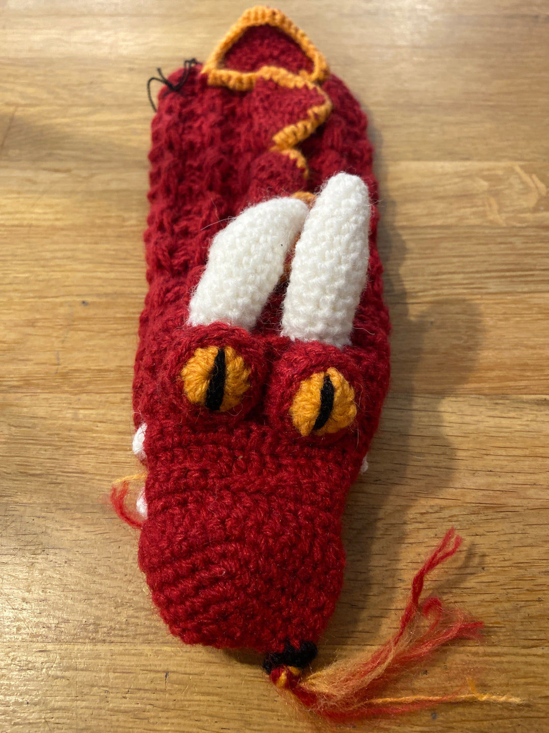 Knitted Hand Puppet - Dragon