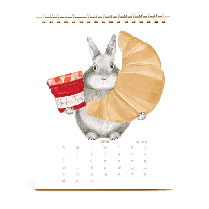 Hare at the Cafe Bunny Calendar 2026