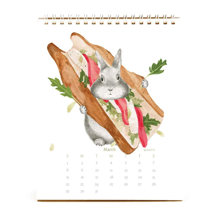 Hare at the Cafe Bunny Calendar 2026