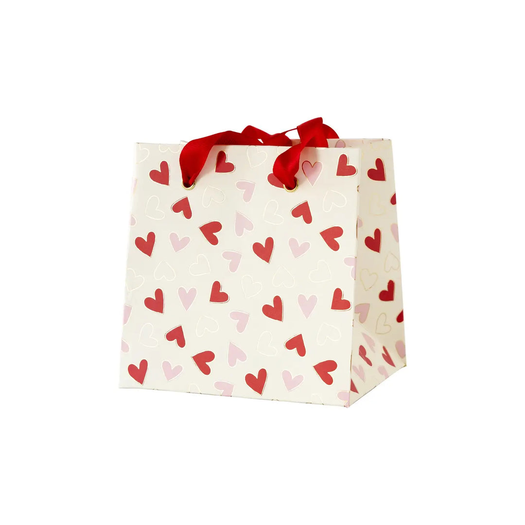 Gold Outline Hearts Gift Bag