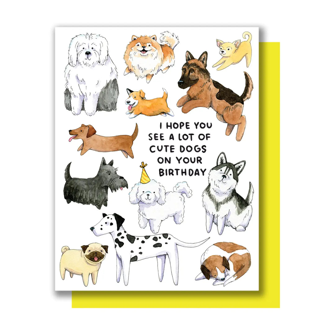 Hope You See A Lot of Cute Dogs on Your Birthday Card