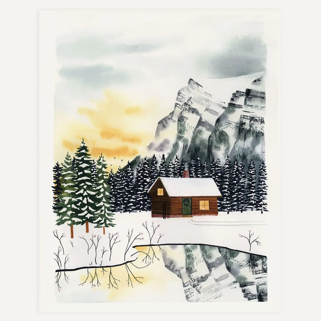 Mountain Cabin Art Print