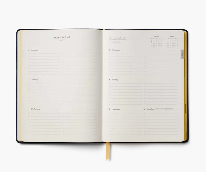 Wildwood 12-Month Embroidered Bookbound Planner (Jan-Dec 2026)