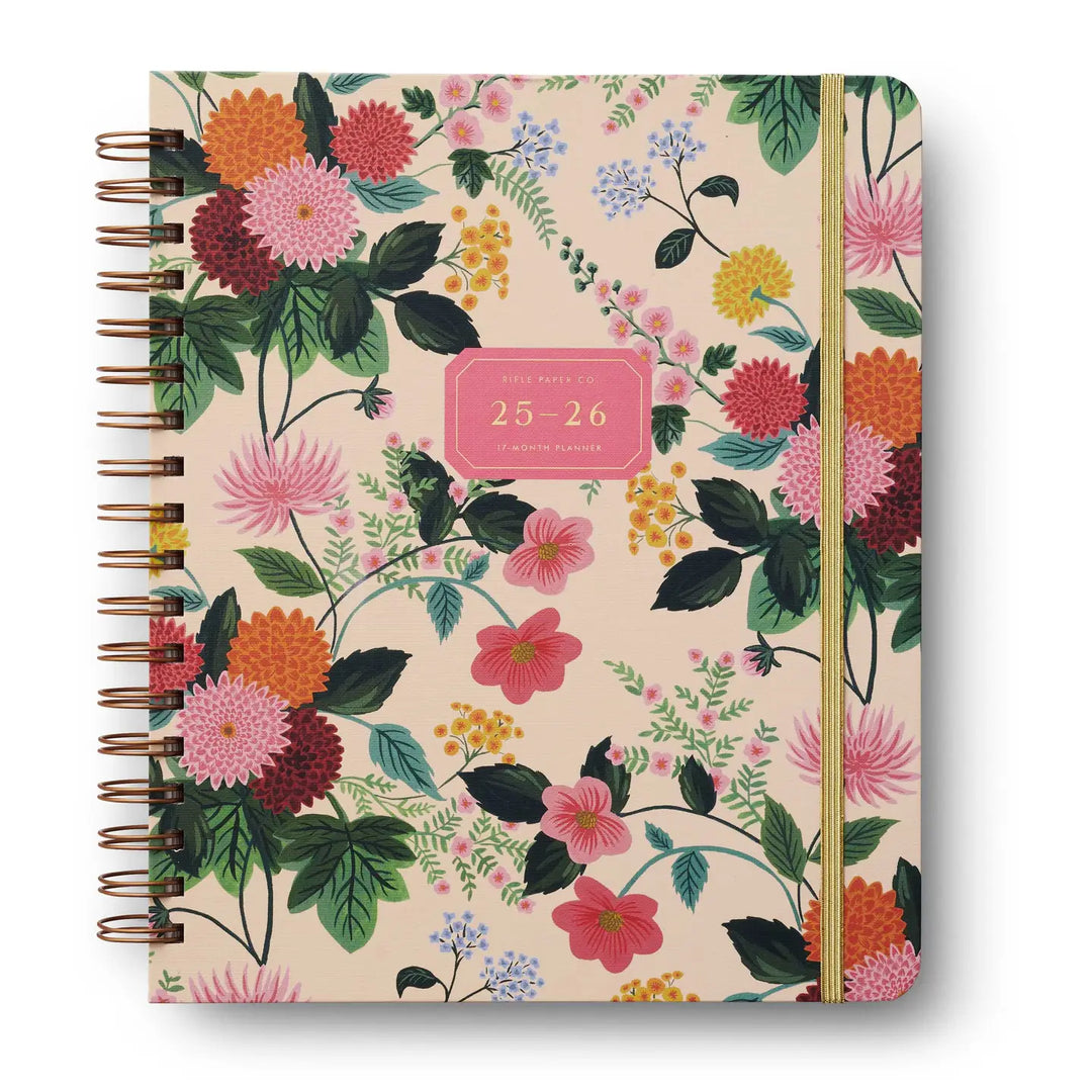 2026 Dahlia 17-Month Academic Hardcover Spiral Planner (Aug 2025 - Dec 2026)