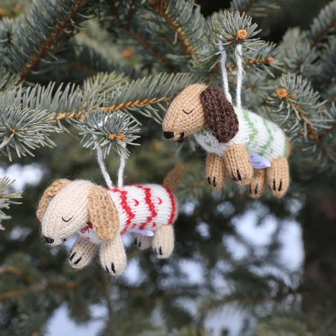Dachshund in Holiday Sweater Ornament
