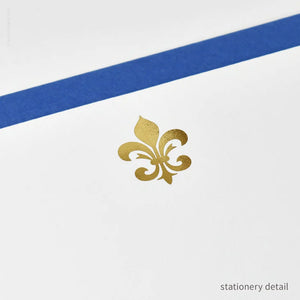 Gold Fleur-De-Lis Stationery Set