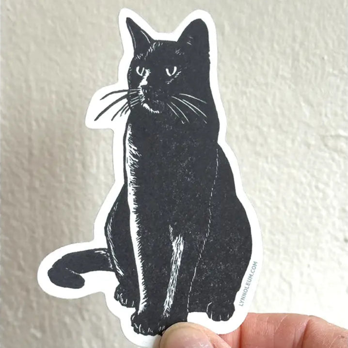 Black Cat Vinyl Sticker