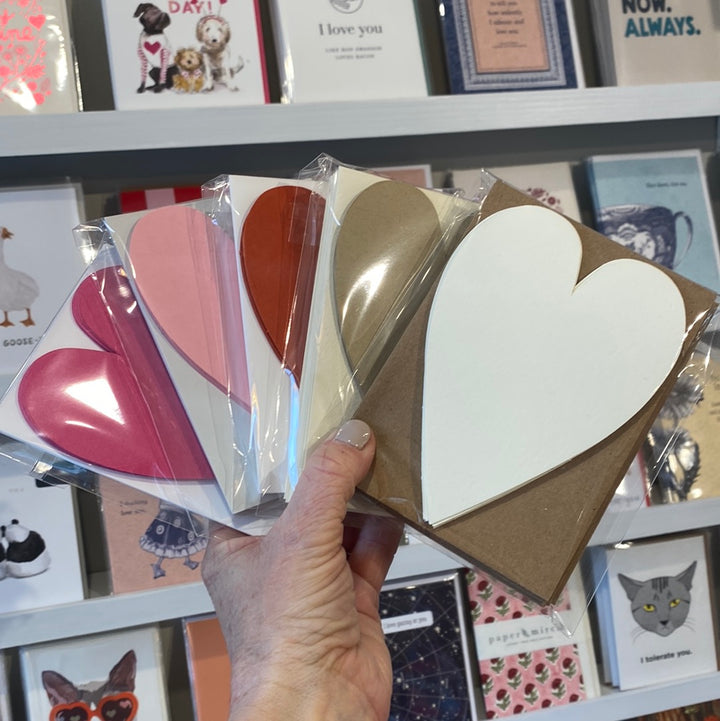 Heart Valentines and Envelopes (Set of 10)