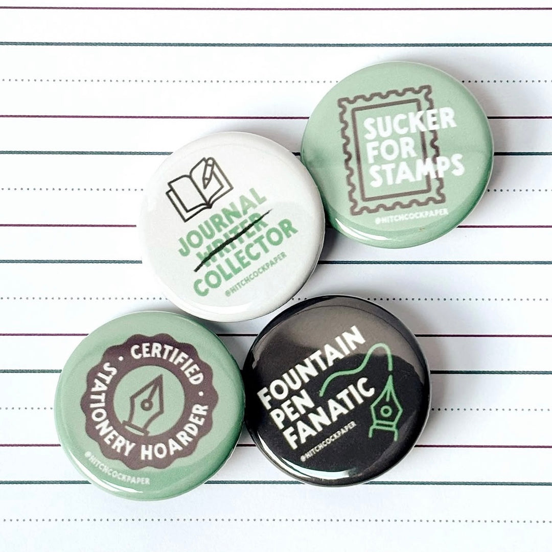 Stationery Lover Buttons
