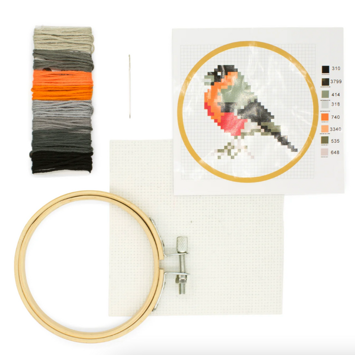 Bird Mini Cross Stitch Embroidery Kit