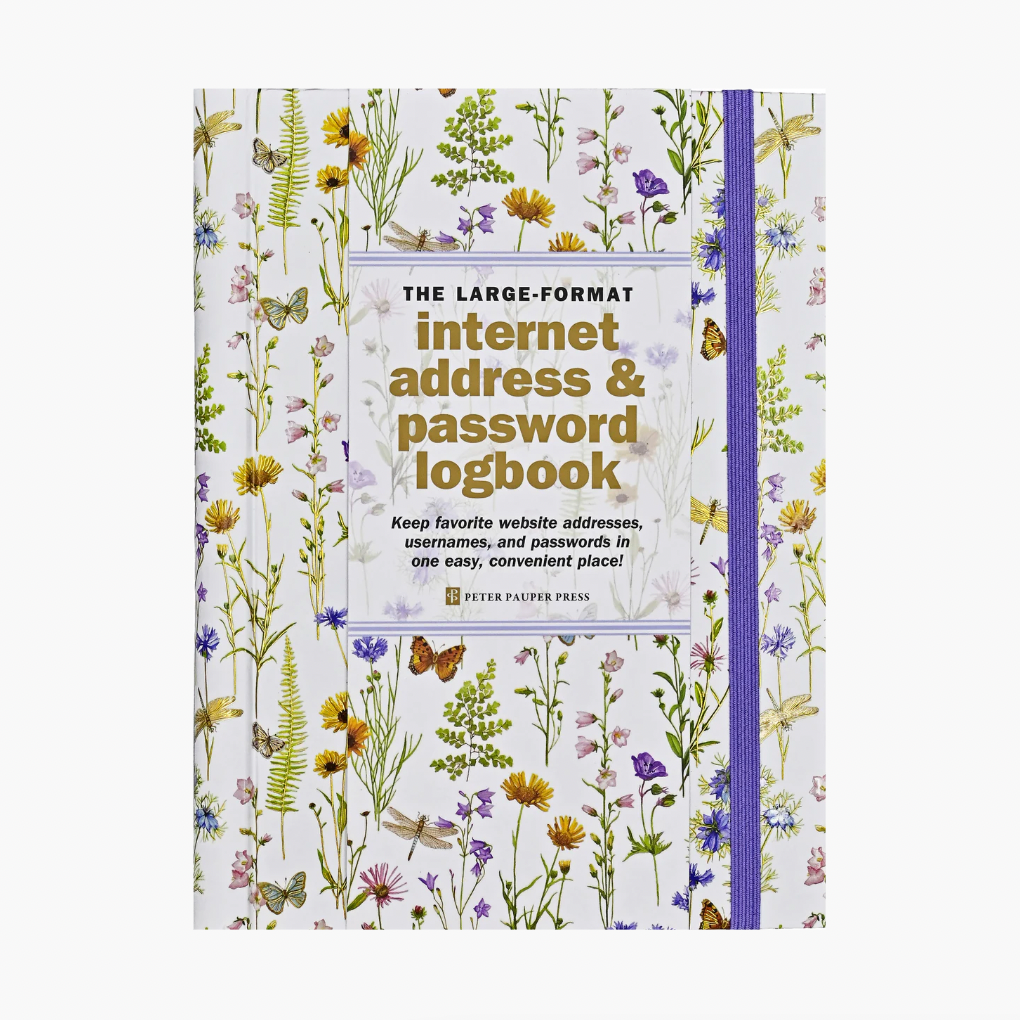 Wildflower Garden Internet & Password Logbook (Large Format) - Large
