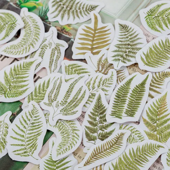 Fern Fronds Stickers (Pack of 45)