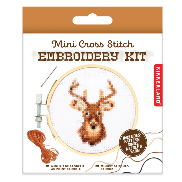 Deer Mini Cross Stitch Embroidery Kit