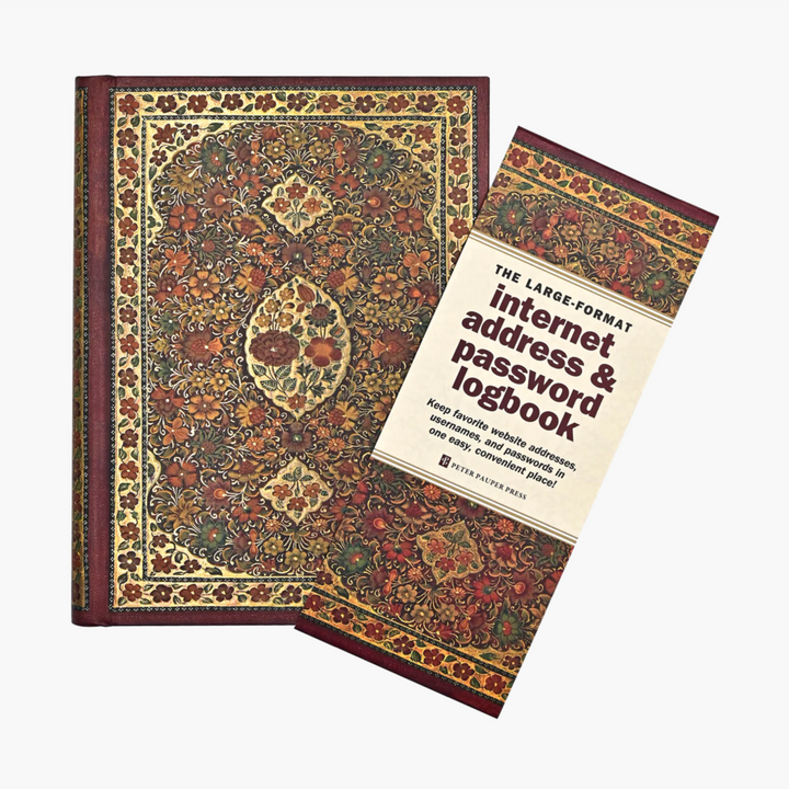 Gilded Floral Internet & Password Logbook (Large Format) - Large