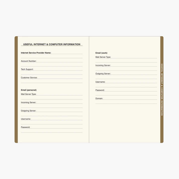 Gilded Floral Internet & Password Logbook (Large Format) - Large