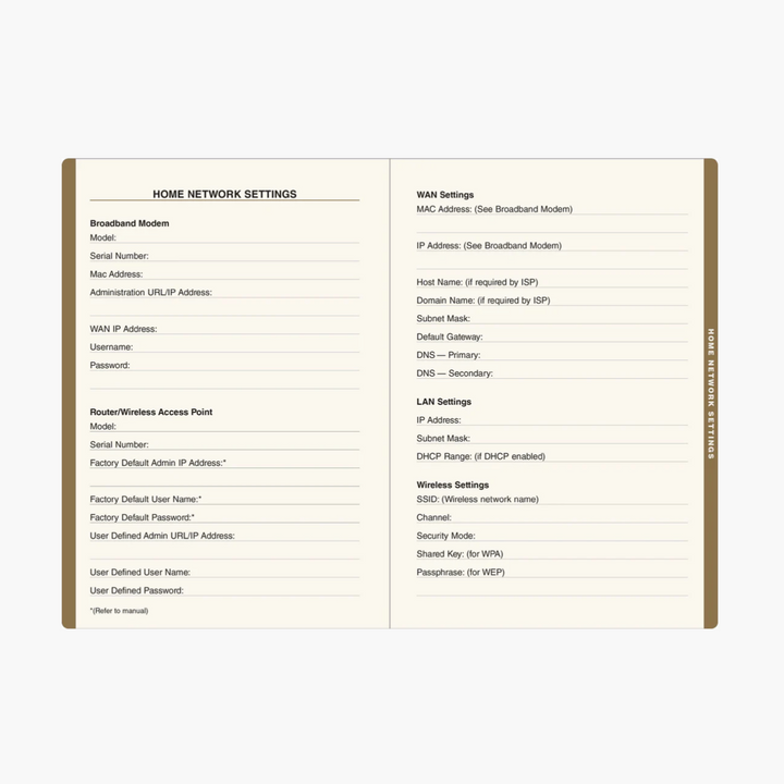 Gilded Floral Internet & Password Logbook (Large Format) - Large