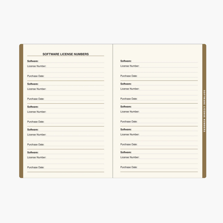Gilded Floral Internet & Password Logbook (Large Format) - Large