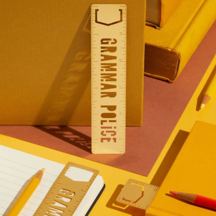 Grammar Police Metal Bookmark