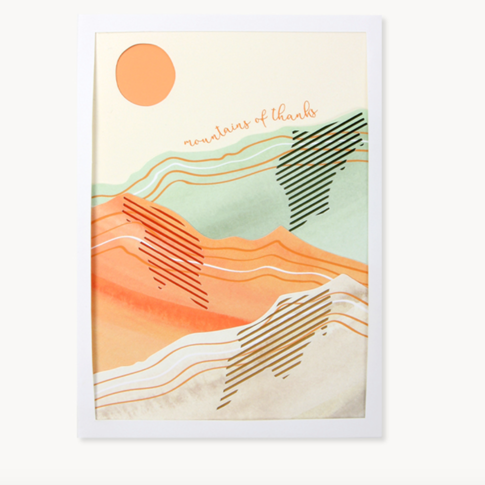 Mountains of Thanks Card