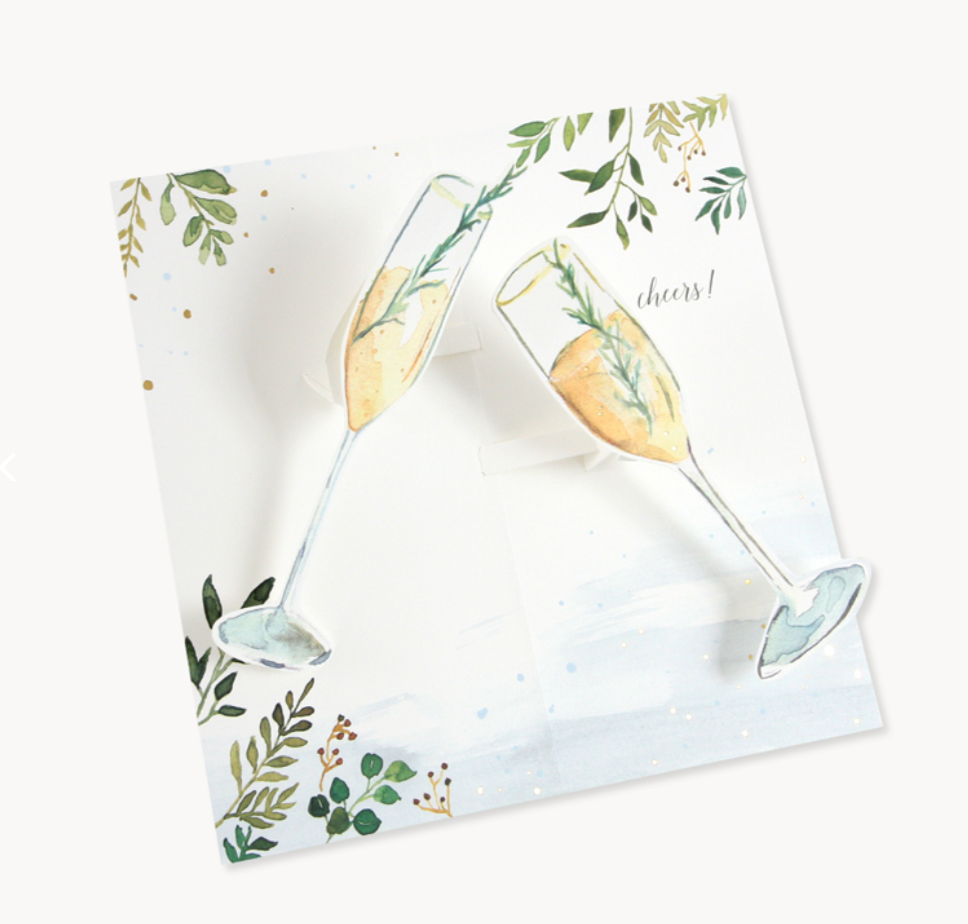 Champagne Toast Pop-up Card