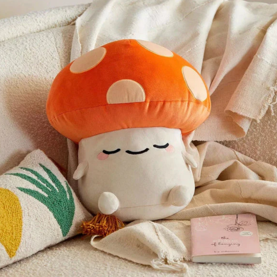 Mini Mushroom Mochi Plush - Kai Orange