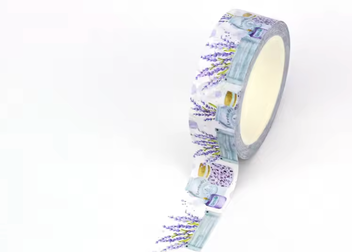 Purple Flowers in Jars Washi Tape