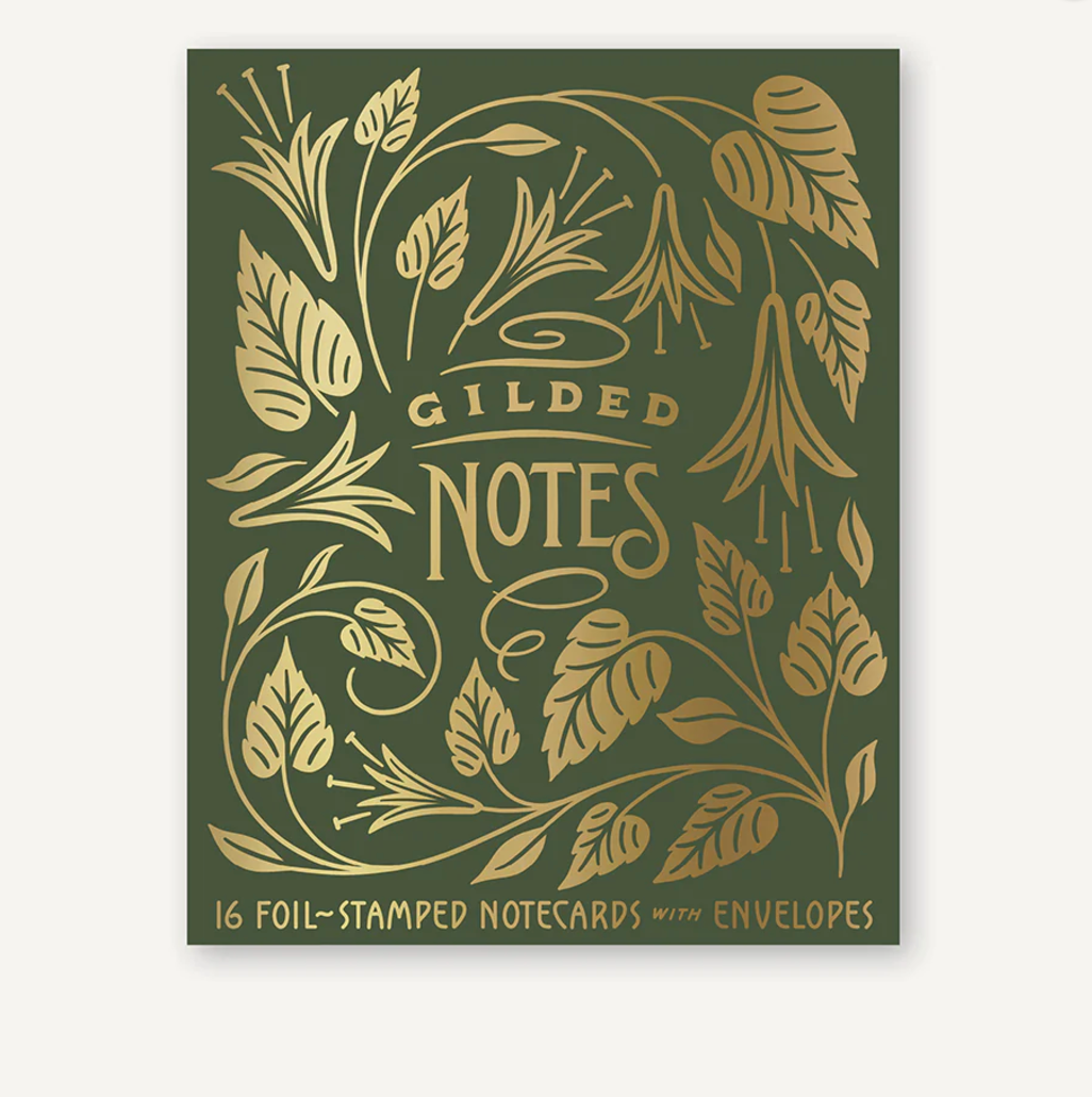 Gilded Notes Notecard Set (Box of 16)